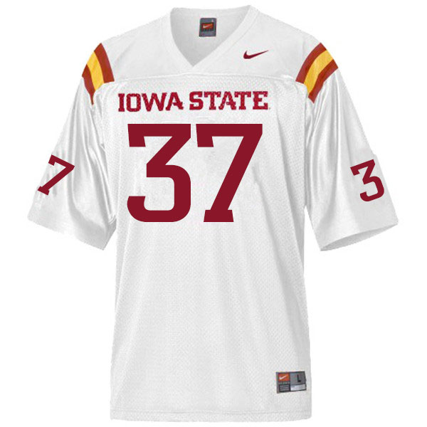 Iowa State Cyclones Men's #37 Jordyn Morgan Nike NCAA Authentic White College Stitched Football Jersey VM42Y57QT